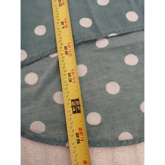 Maeve By Anthropologie Braxton Polka Dot Flutter Sleeve Blouse Small Teal White‎ - Picture 9 of 15